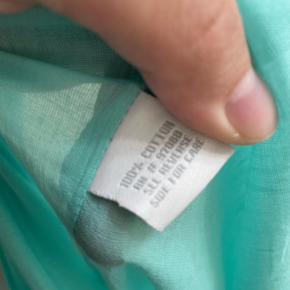 dELiA*s Aqua Neo Tribal Ska Asymmetrical Pattern Flare Dress with Pockets NWT - Picture 6 of 6